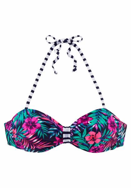 Venice Beach Bandeau-Bikini-Top "Summer" mit kontrastfarbener Schlaufe günstig online kaufen