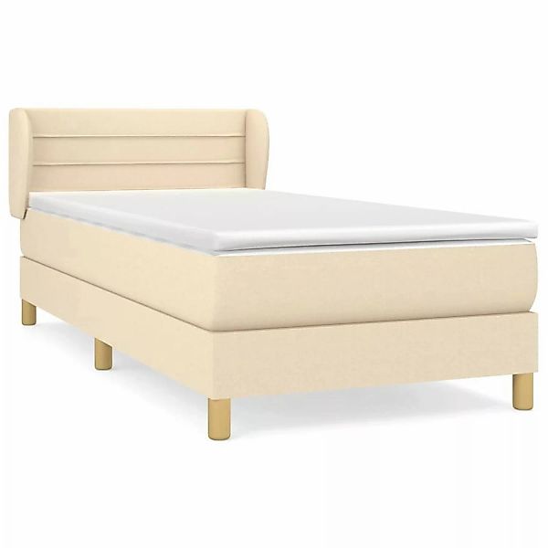 vidaXL Boxspringbett mit Matratze Creme 80x200 cm Stoff1393314 günstig online kaufen