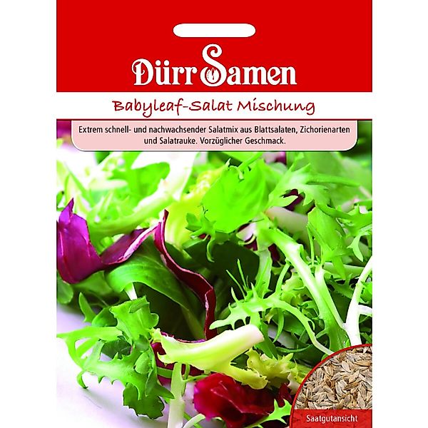 Dürr Samen Babyleaf-Salat Mischung Für Balkon Und Freiland Saatgut günstig online kaufen