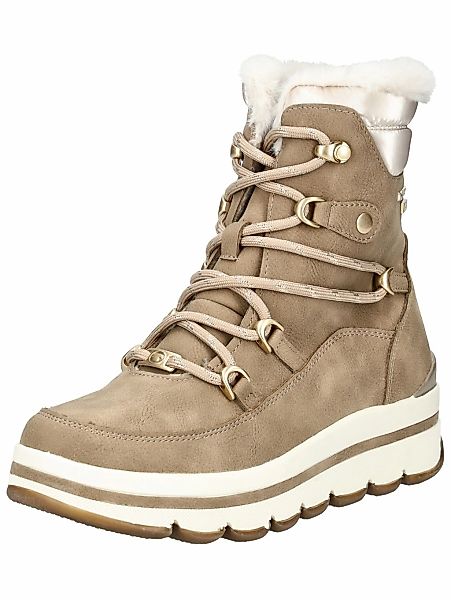 TOM TAILOR Schnürstiefelette "Tom Tailor Stiefelette Lederimitat/Textil" günstig online kaufen