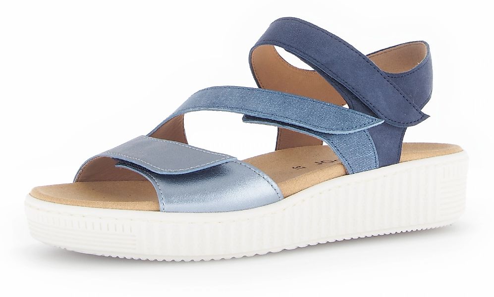 Gabor Keilsandalette, Sommerschuh, Riemchensandale mit regulierbaren Klettr günstig online kaufen