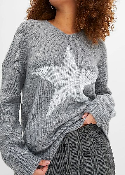 bonprix Strickpullover "Pullover mit Stern" Pullover mit Stern günstig online kaufen