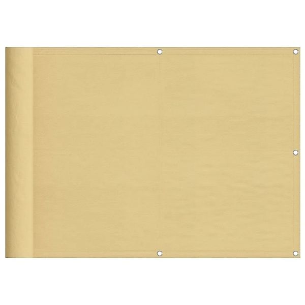 vidaXL Balkon Sichtschutz Sandfarben 75x1000 cm 100 % Polyester-Oxford 4000 günstig online kaufen