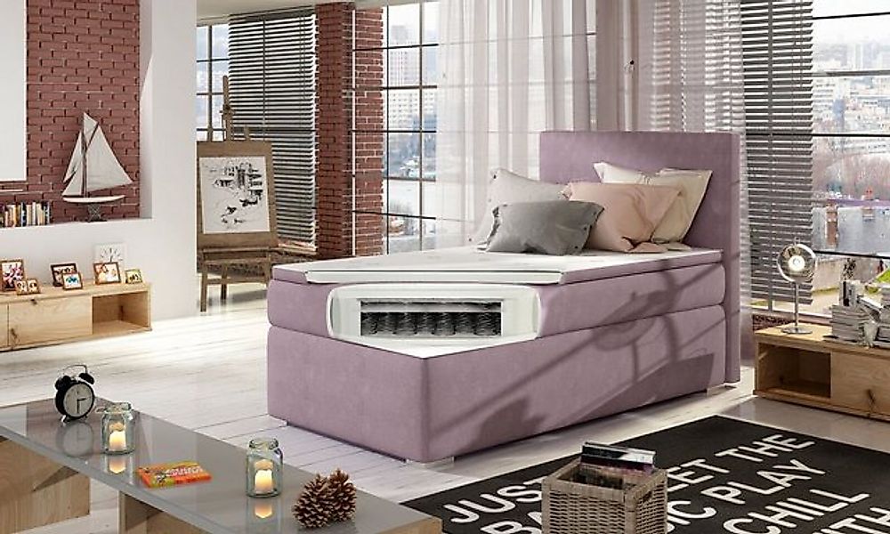 JVmoebel Bett Boxspring Hotel Betten 90x200cm Leder Komplett Bettkasten Top günstig online kaufen