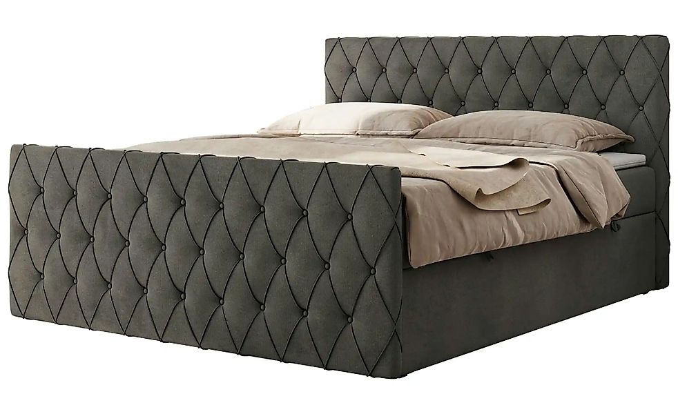 Boxbett mit Bettkasten Miren Duo ¦ grau ¦ Maße (cm): B: 141 H: 110 Betten > günstig online kaufen