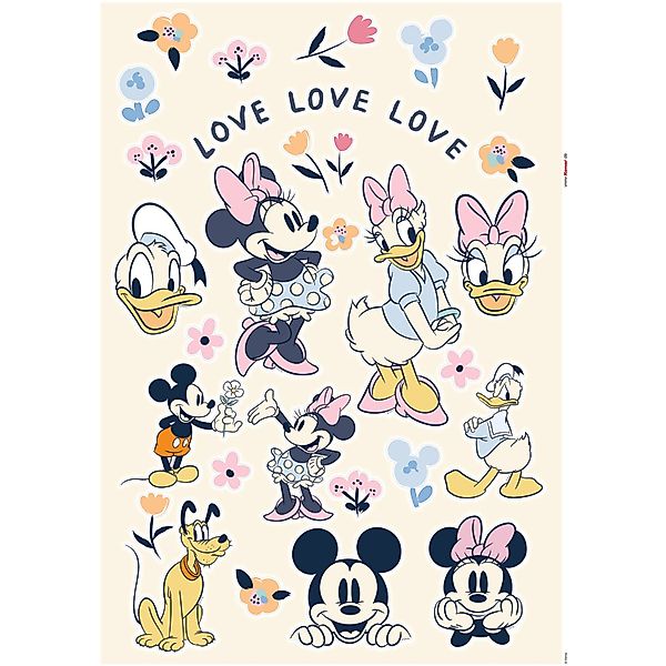 Komar Wandtattoo Love Love Love Disney Love Love Love B/L: ca. 50x70 cm günstig online kaufen