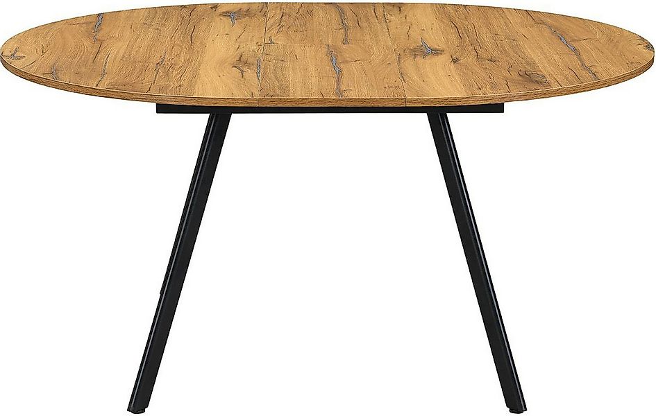 B&D home Esstisch TILL, Metallgestell schwarz oder weiß, ausziehbar 120-160 günstig online kaufen