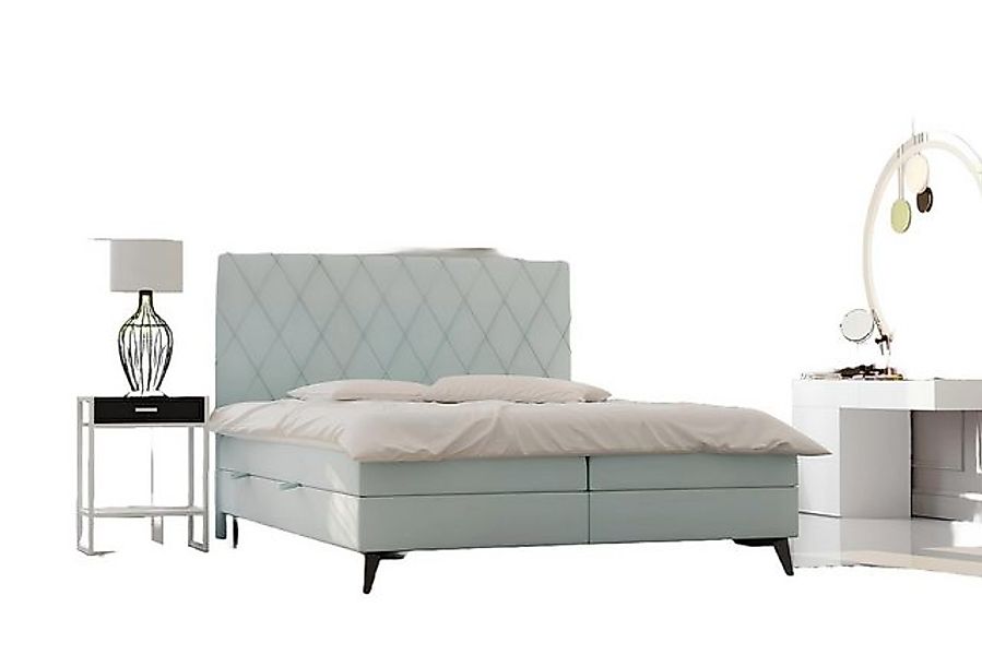 Xlmoebel Bett Boxspringbett mit luxuriösem Polsterstoff im modernen Design günstig online kaufen