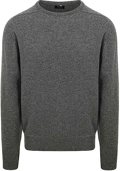William Lockie O-Auschnitt Pullover Lammwolle Gliff Grau - Größe L günstig online kaufen