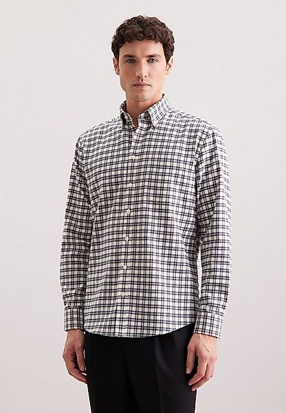seidensticker Flanellhemd Regular 1/1 Button-Down-Kragen Karo günstig online kaufen