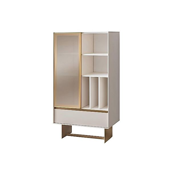 JVmoebel Vitrine Luxuriöse Wohnzimmer Beige Vitrine Designer Holzmöbel Komm günstig online kaufen