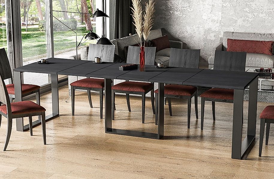 Endo-Moebel Kulissen-Esstisch "Borys 290" 130cm-290cm Kufengestell günstig online kaufen