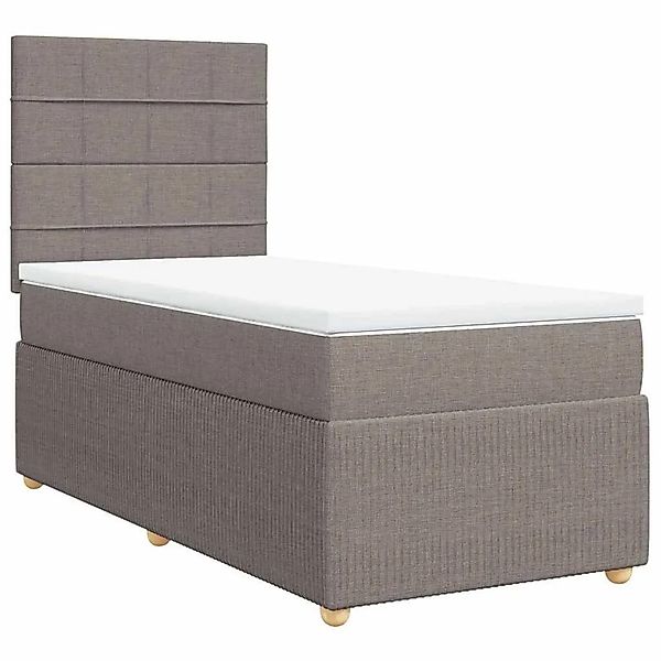 vidaXL Boxspringbett mit Matratze Taupe 90x190 cm Stoff 3291915 günstig online kaufen