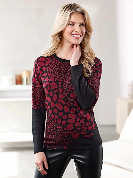 Classic Basics Rundhalspullover "Jacquard-Pullover" günstig online kaufen