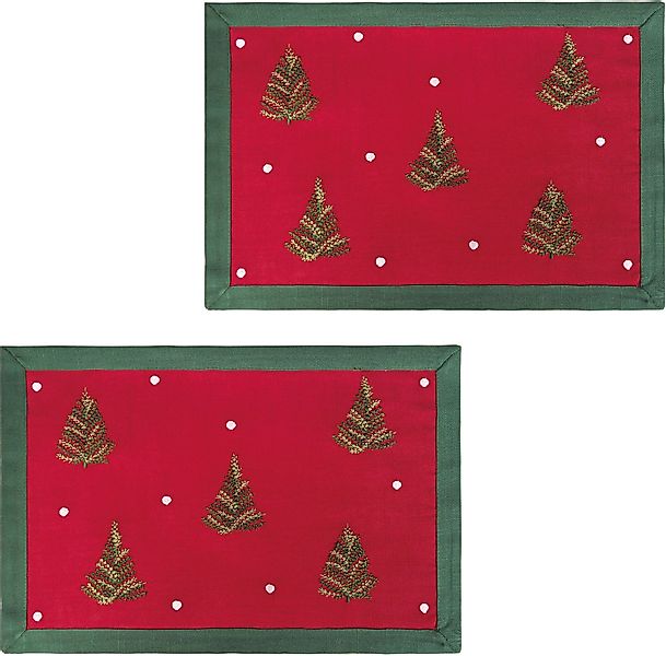 my home Platzset Josselin, (Set, 2-St), Weihnachtlich, festlich, 2er Set, W günstig online kaufen