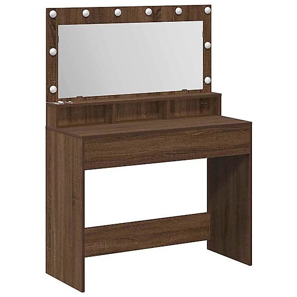vidaXL Schminktisch Braun Eichen-Optik 100 x 41 x 135 cm Holzwerkstoff 8651 günstig online kaufen