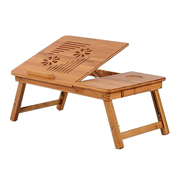 Homcom Laptoptisch Betttisch Bambustisch Klapptisch Notebooktisch Bambus (M günstig online kaufen