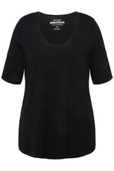 Ulla Popken T-Shirt T-Shirt vorne doppellagig günstig online kaufen