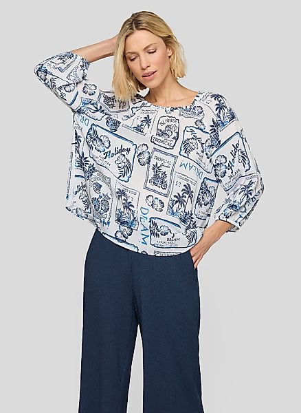 Rabe Schlupfbluse 3/4-Arm mit Allover-Druck günstig online kaufen