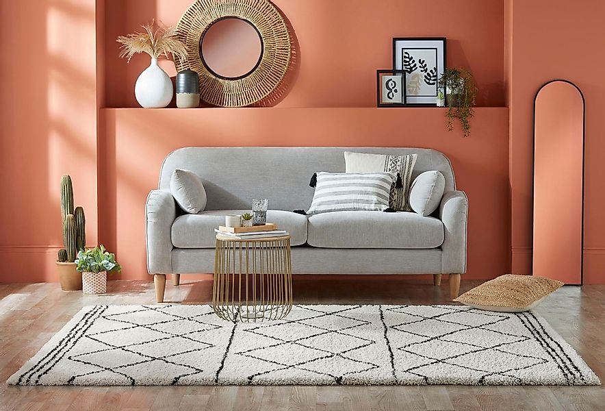 FLAIR RUGS Hochflor-Teppich »Kush Berber«, rechteckig, 30 mm Höhe, geometri günstig online kaufen