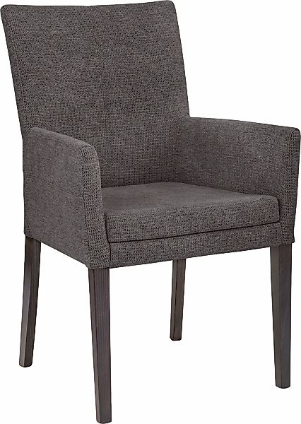 Home affaire Armlehnstuhl "Aspen" () Beine aus massiver Buche, wengefarben günstig online kaufen