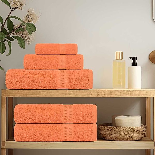 vidaXL Handtuch Seiftücher 10 Stk. Orange günstig online kaufen