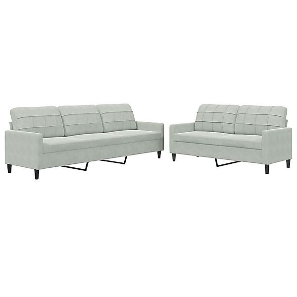 vidaXL Sofa 2-tlg. Sofagarnitur mit Kissen günstig online kaufen