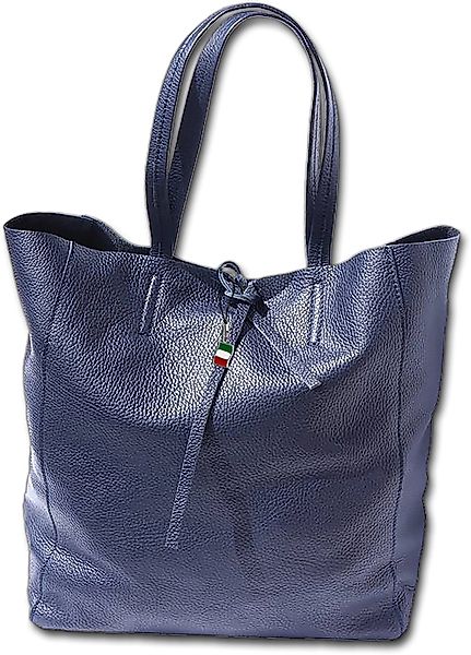 FLORENCE Shopper Florence Echtleder Schultertasche blau günstig online kaufen