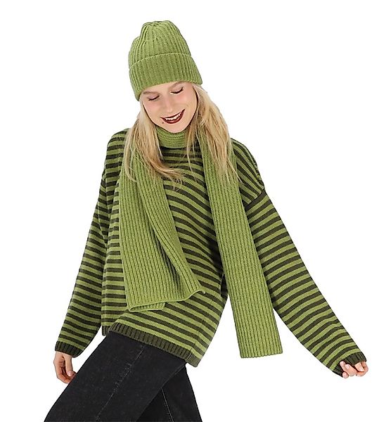 halsüberkopf Accessoires Strickpullover Streifen mit Rundhalsausschnitt hoc günstig online kaufen