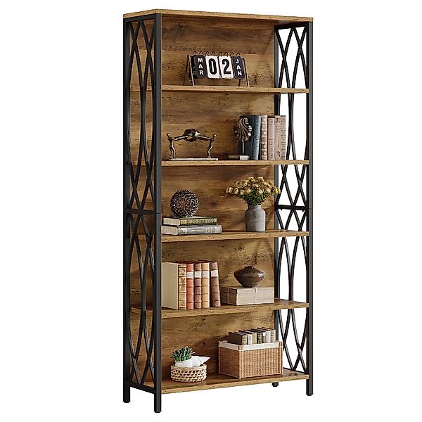Tribesigns Bücherregal 180 cm, 6 Ebenen günstig online kaufen