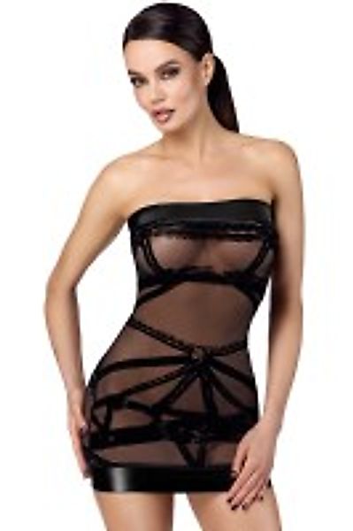 Minikleid im Bondage-Style - Schwarz günstig online kaufen