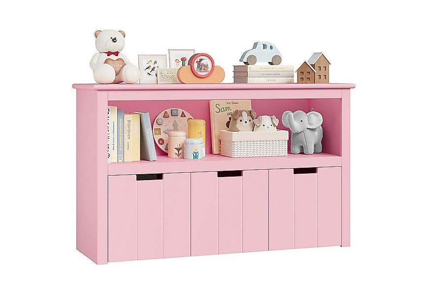 Homfa Kinderregal, Spielzeugtruhe Bücherregal 3 Schubladen mit Rollen 102 x günstig online kaufen