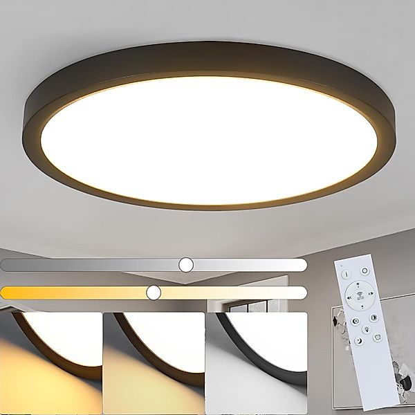 ZMH LED Deckenleuchte Wohnzimmer IP44 Deckenlampe günstig online kaufen