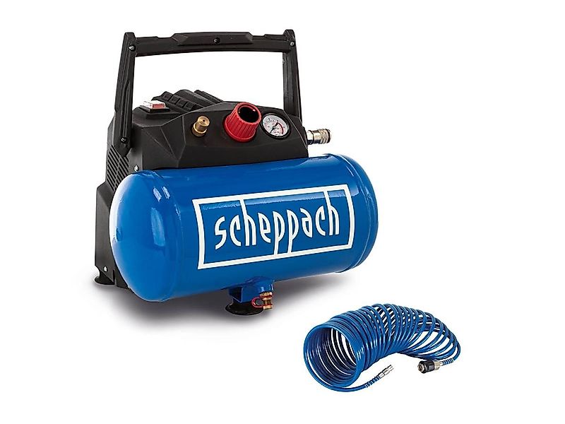 Scheppach Kompressor HC06, 1200 W, max. 8 bar, 6 l, Set, 2-tlg., 1200 W Mot günstig online kaufen