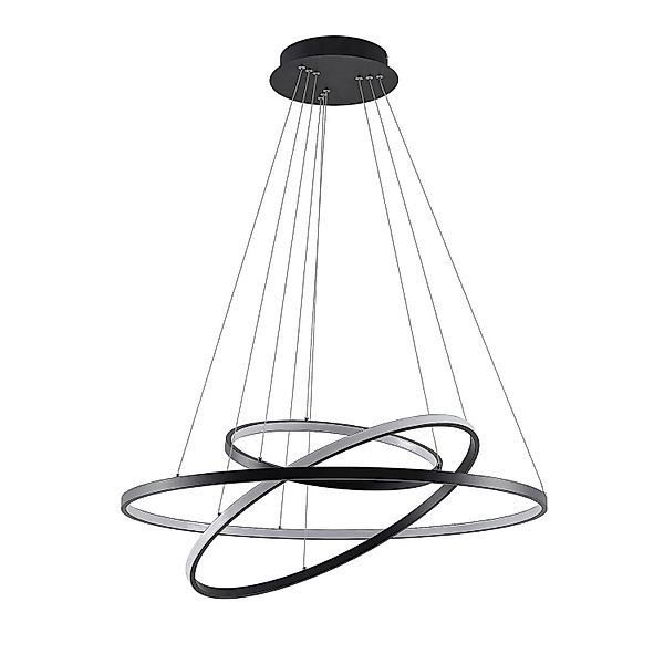 Lucande LED Ezana 9627408 Dimmbar Modern in Schwarz aus Metall 1-flammig Wo günstig online kaufen