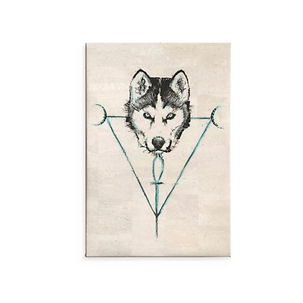 Kunstdruck Wanddekoration Wandbilder Aus Kork "Mystic Wolf" günstig online kaufen