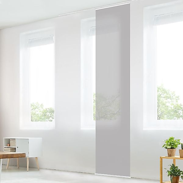 Bilderdepot24 Schiebegardine modern Flächenvorhang blickdicht Achatgrau, günstig online kaufen