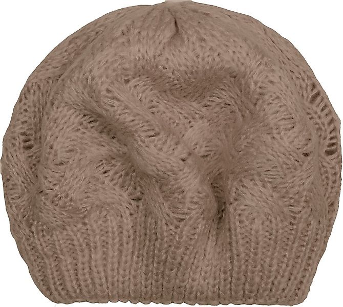 styleBREAKER Baskenmütze Strick Baskenmütze mit Zopfstrick Muster (1-St) günstig online kaufen