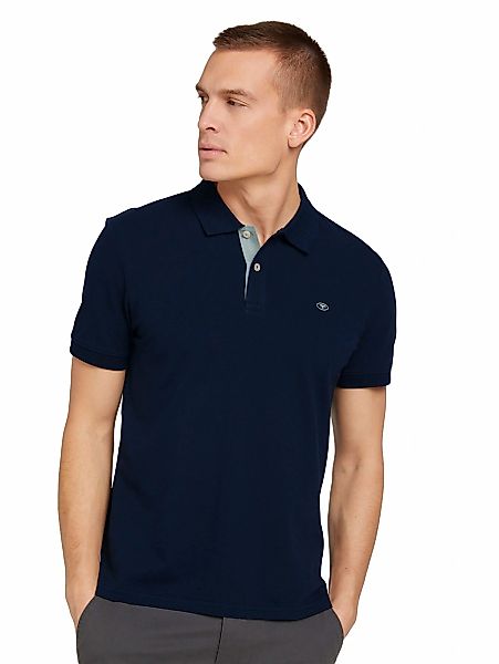 TOM TAILOR Poloshirt mit Knopfleiste und Logo günstig online kaufen
