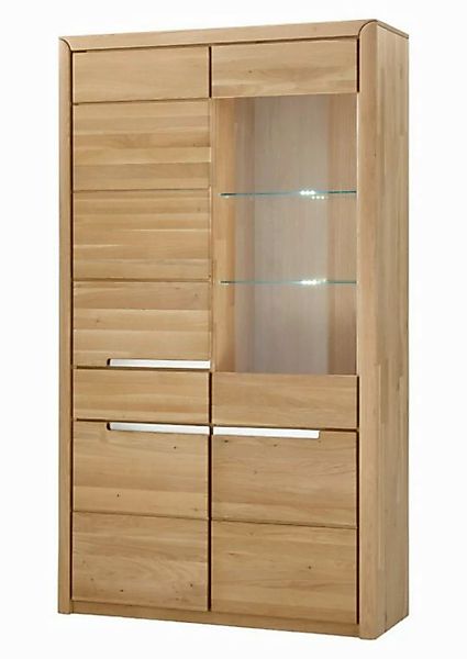 58 aufm Kessel Vitrine Massivholz Ianka 114x198x41 Vitrine Wildeiche Bianco günstig online kaufen