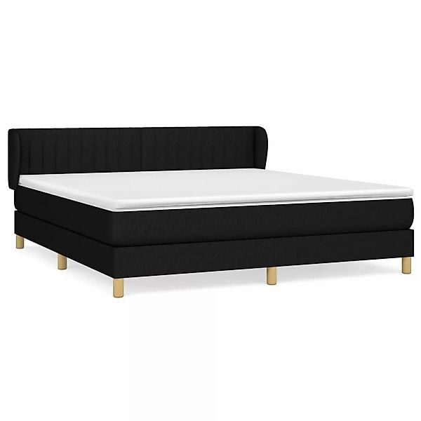 vidaXL Boxspringbett mit Matratze Schwarz 160x200 cm Stoff1372262 günstig online kaufen