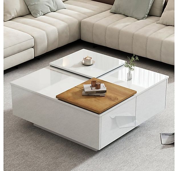 XDeer Couchtisch Couchtisch,quadratischer Couchtisch mit Ablagefläche,klein günstig online kaufen