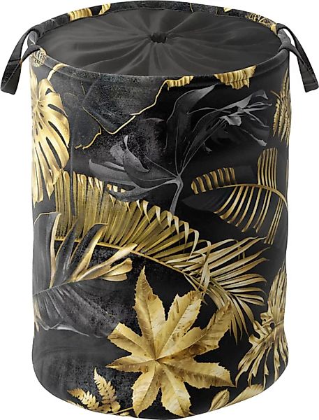 Sanilo Wäschekorb "Golden Leaves", kräftige Farben, samtweiche Oberfläche, günstig online kaufen