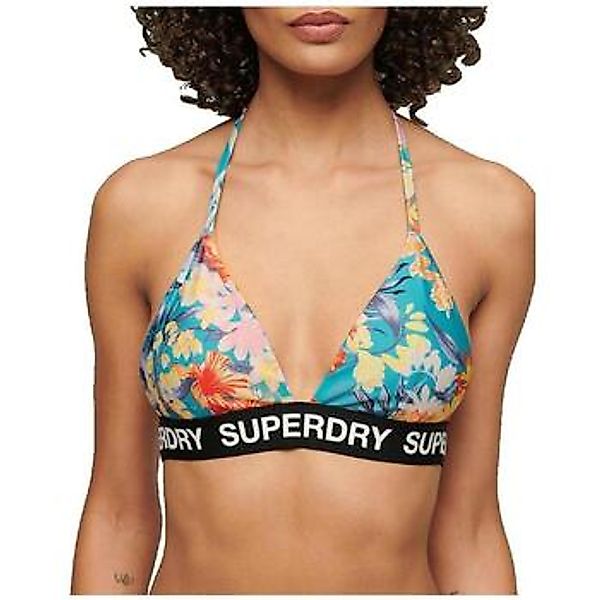 Superdry  Bikini Ober- und Unterteile Haut de bikini triangle  Logo Bleu günstig online kaufen
