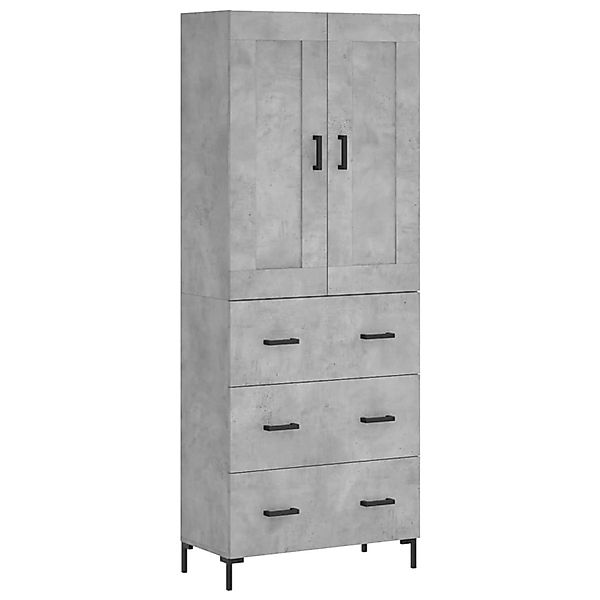 vidaXL Highboard Betongrau 69,5x34x180 cm Holzwerkstoff 3199749 günstig online kaufen