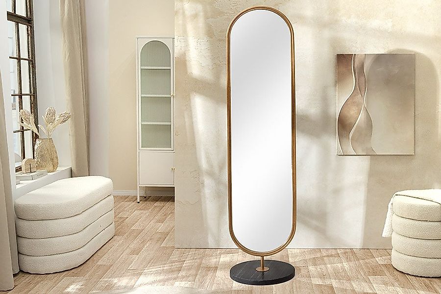 riess-ambiente Standspiegel PORTRAIT 175 cm gold oval – Eisen, Marmorfuß, h günstig online kaufen
