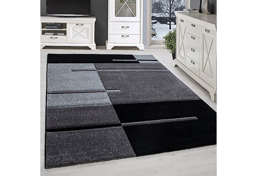 SIMPEX24 Teppich Kariert Design, Läufer, Höhe: 13 mm, Designer Wohnzimmer T günstig online kaufen