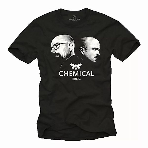 MAKAYA Print-Shirt Bad Chemical Bros. Heisenberg T-Shirt Herren Männer mit günstig online kaufen