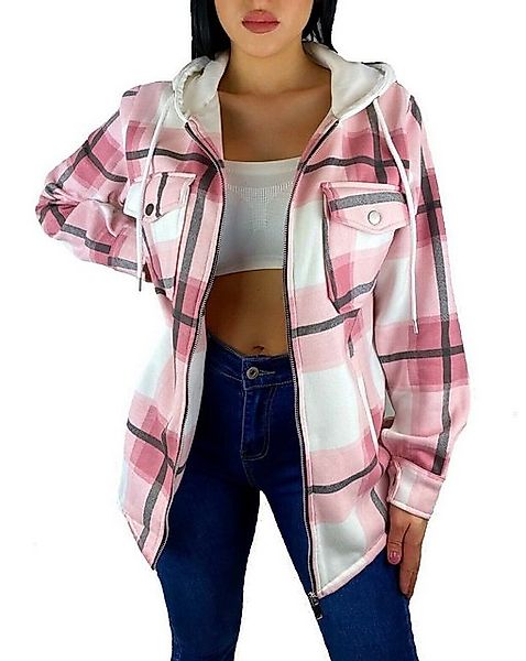 Worldclassca Karohemd Worldclassca DAMEN HEMDJACKE KARIERT KAPUZE OVERSIZED günstig online kaufen