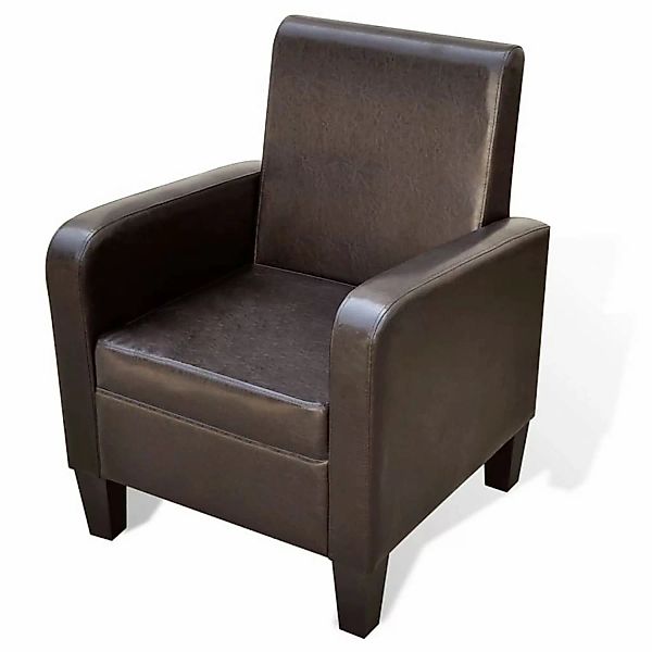 vidaXL Sessel Braun Kunstleder Modell 1 günstig online kaufen
